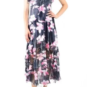 Komarov Black and Pink Dress NWOT